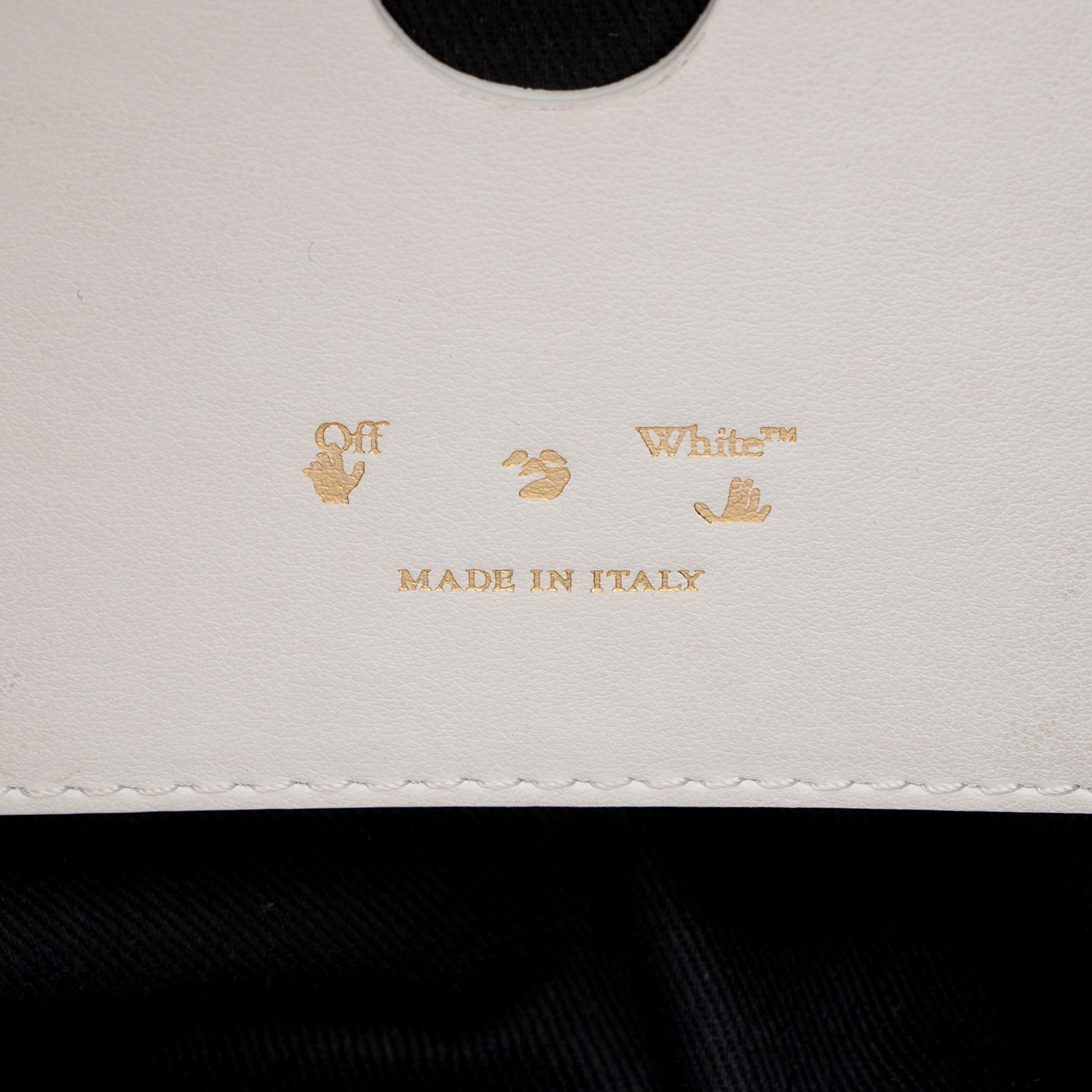Off-White Leather Nailed Zipped Tote