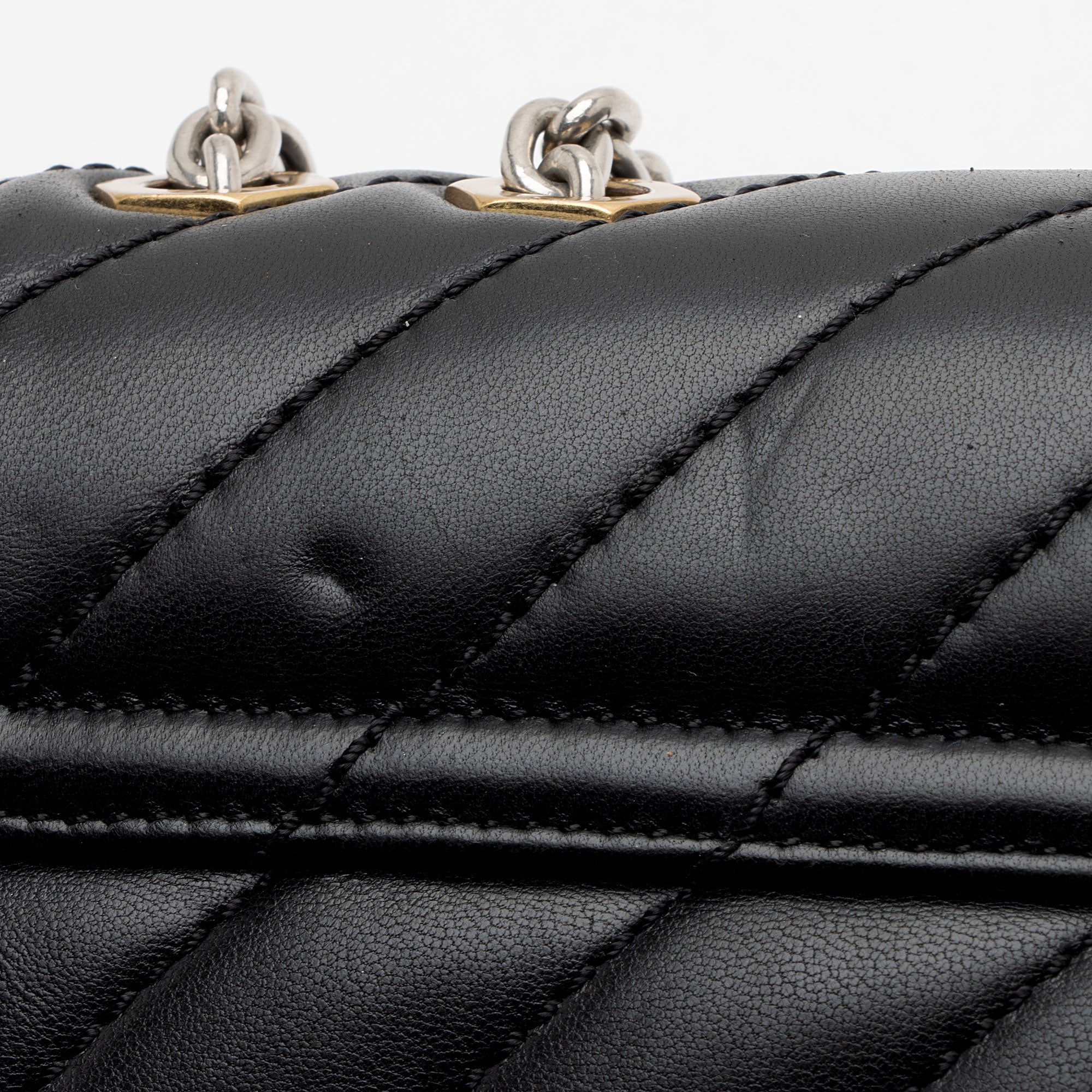 Off-White Quilted Leather Jackhammer 19 Chain Shoulder Bag