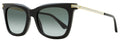 Jimmy Choo Rectangular Sunglasses Olye 8079O Black/Gold 52mm Black Gold