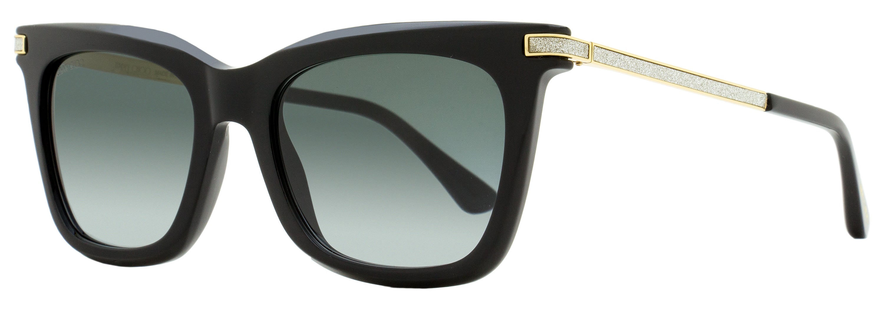Jimmy Choo Rectangular Sunglasses Olye 8079O Black/Gold 52mm Black Gold