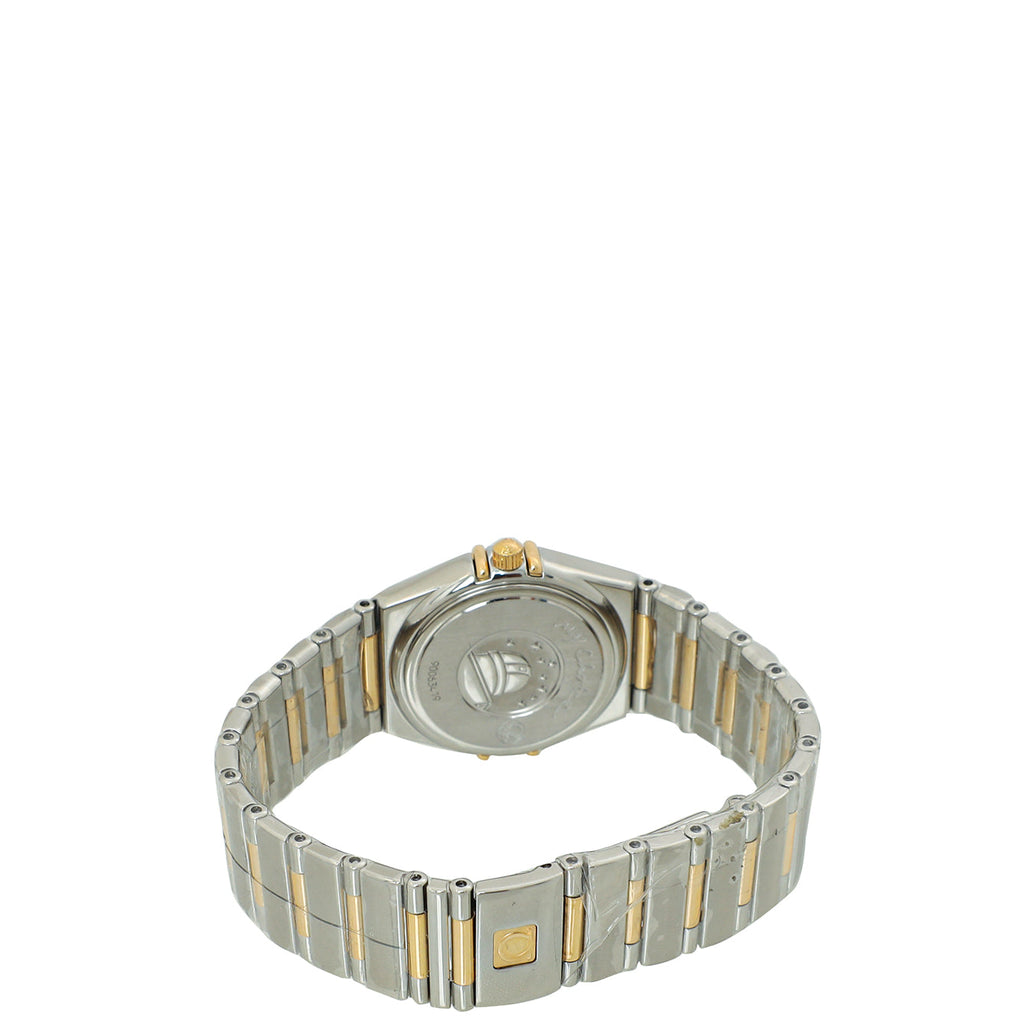 Omega 18K Yellow Gold/Stainless Steel Multi Stone Constellation Iris 25mm Quartz Watch