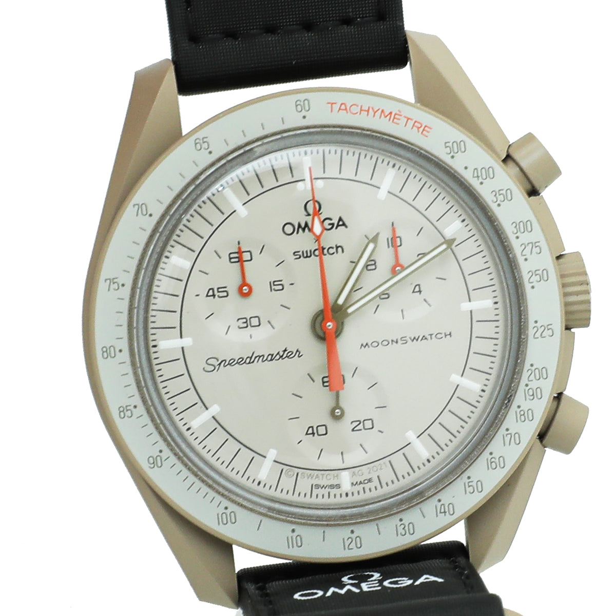 Omega Bicolor X Swatch Speedmaster Moonswatch Mission to Jupiter Quartz 41mm Watch