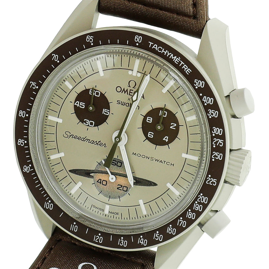 Omega Bicolor Bioceramic Moonswatch Mission To Saturn Watch