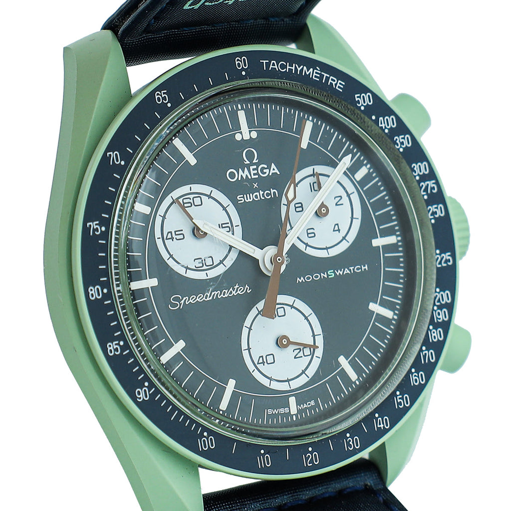 Omega Bicolor Swatch Speedmaster Moonswatch Mission On Earth 40mm Watch