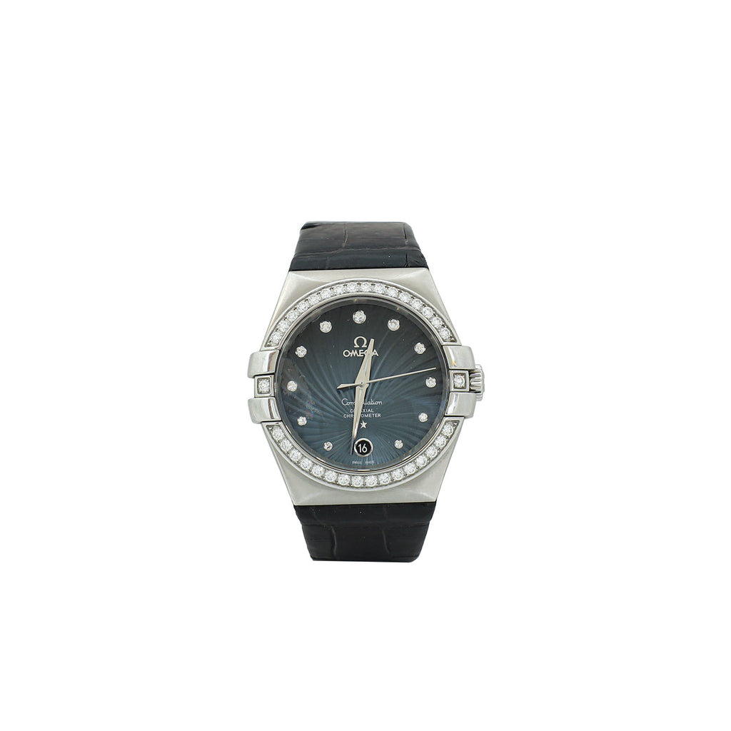 Omega Stainless Steel Diamond Constellation 35mm Watch