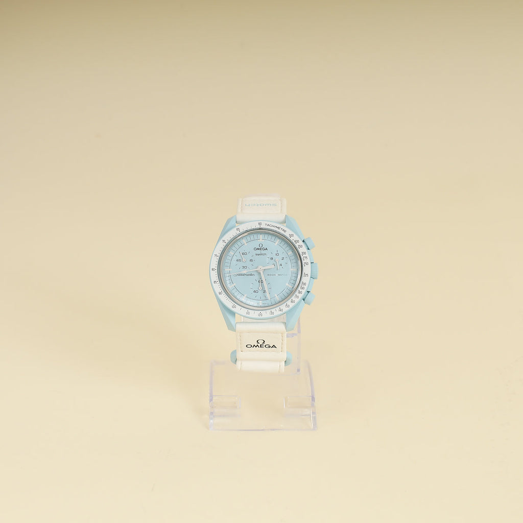 Omega Bicolor X Swatch Speedmaster Moonswatch Mission to Uranus 41mm Quartz Watch