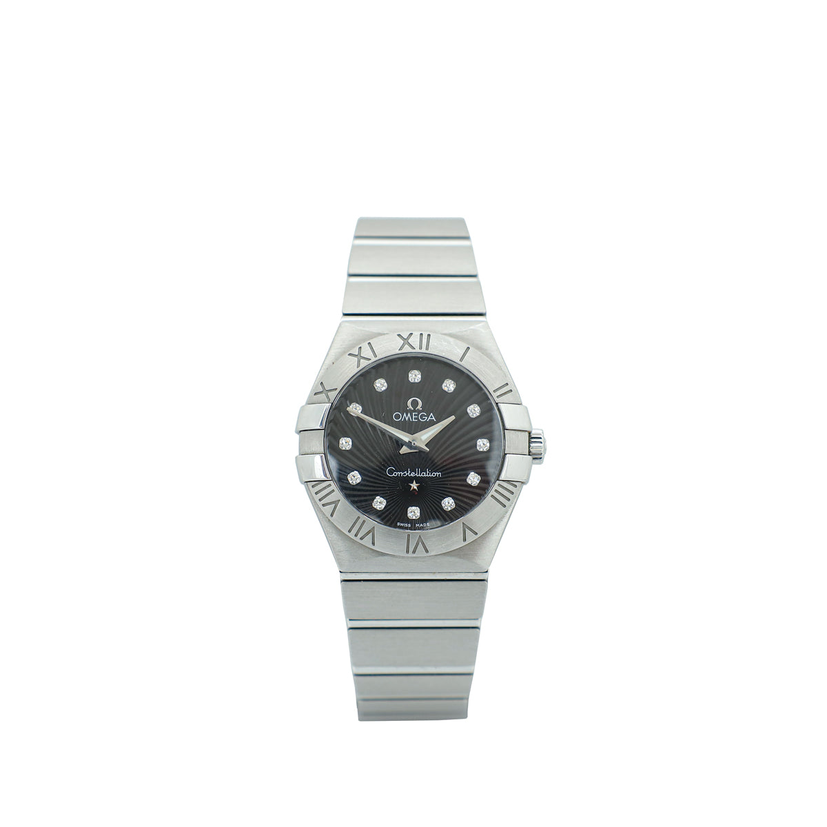 Omega Steel on Steel Diamond Constellation 27mm Quartz Watch