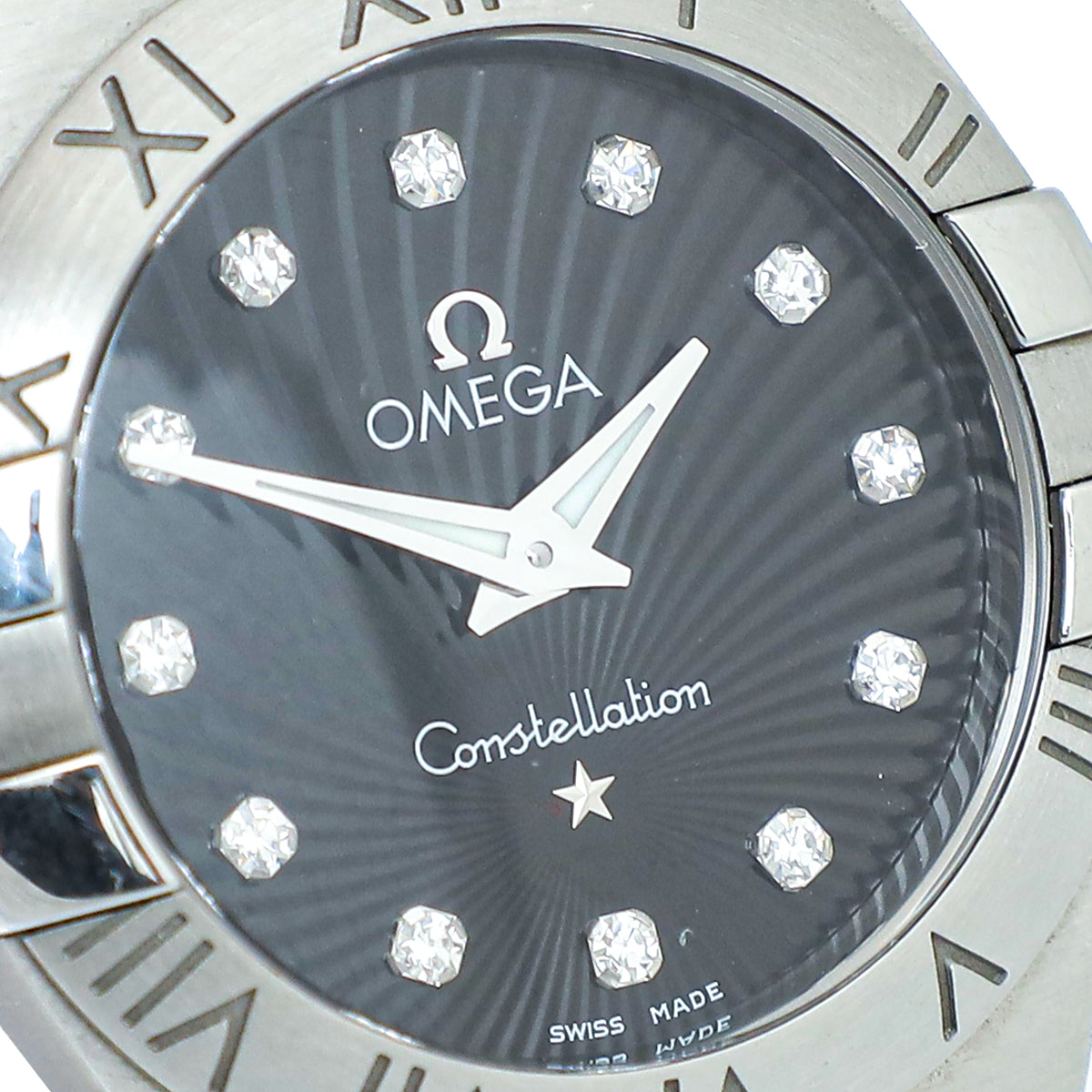 Omega Steel on Steel Diamond Constellation 27mm Quartz Watch
