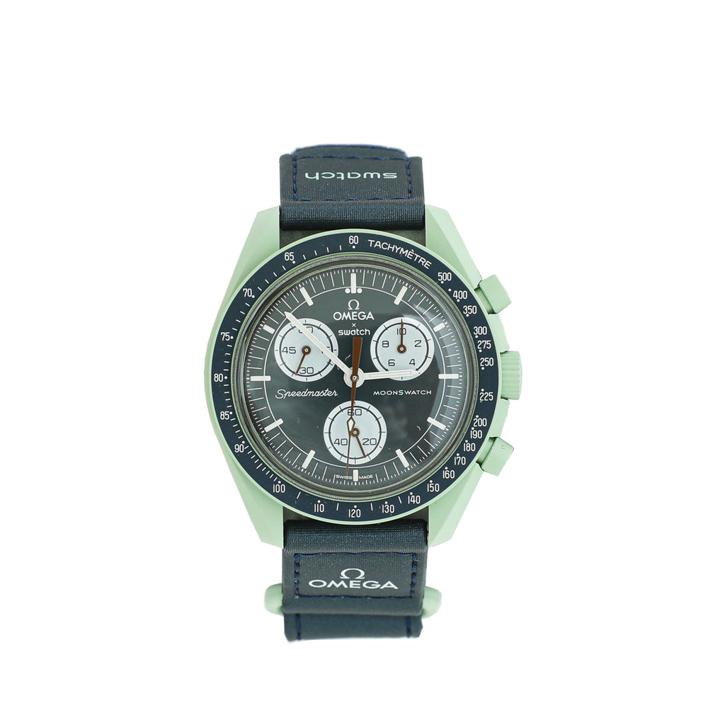 Omega Bicolot Speedmaster Bioceramic Moonswatch Mission On Earth 42mm Swatch Watch