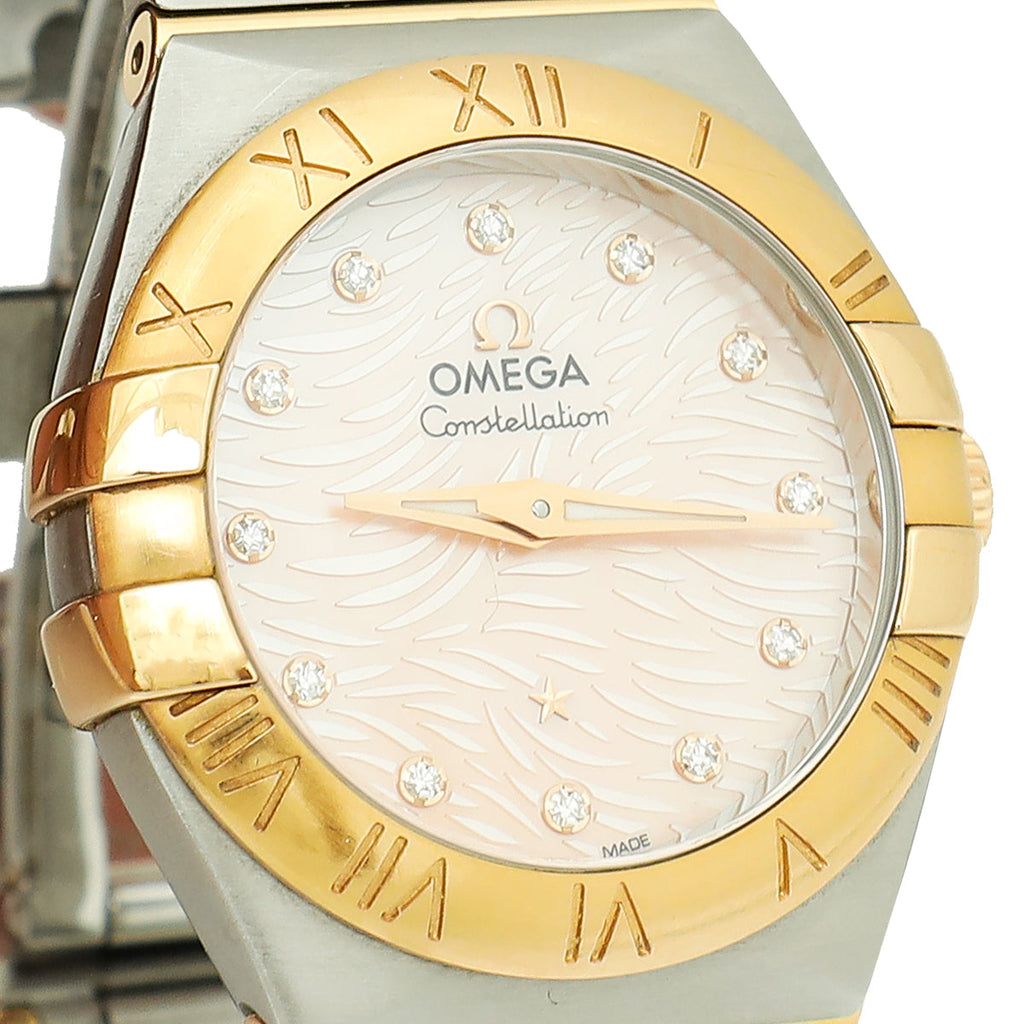 Omega Red Gold on Steel Constellation 27mm Quartz Watch