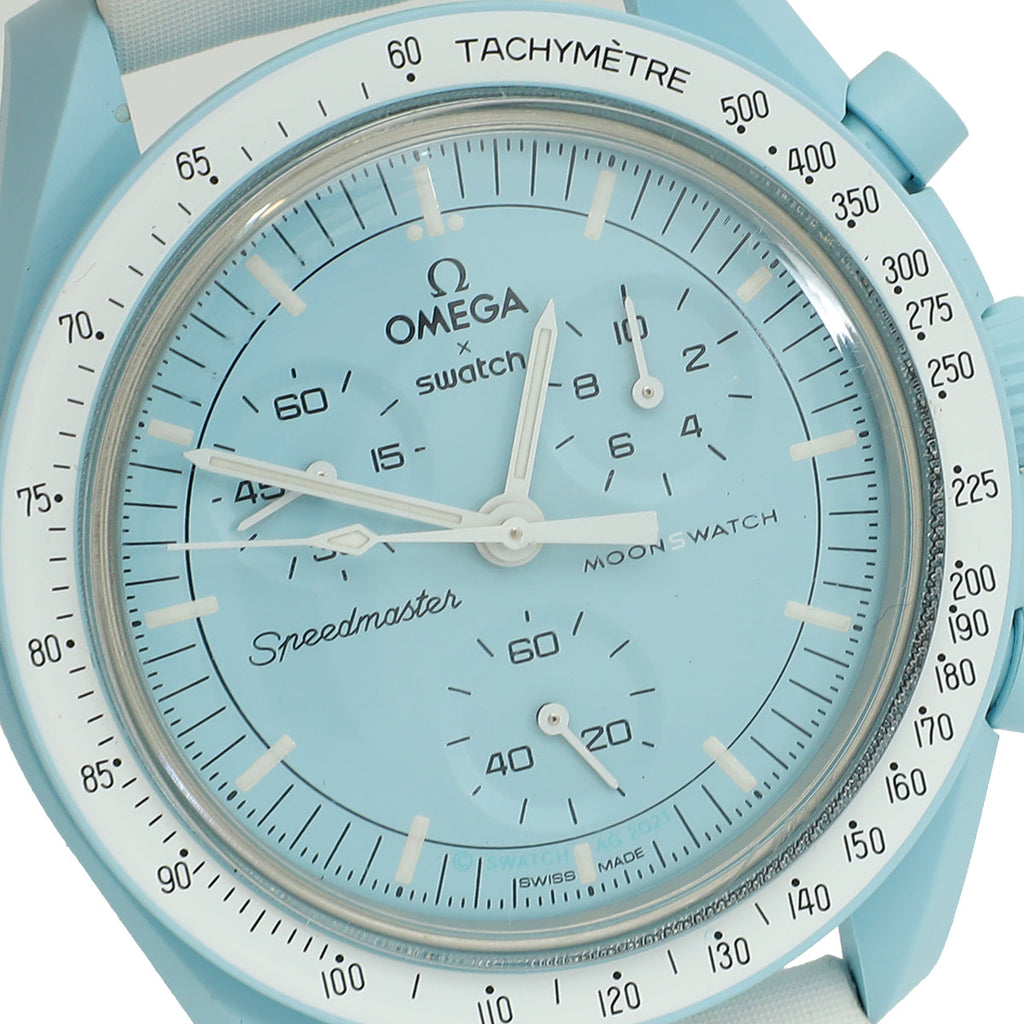 Omega Bicolor X Swatch Speedmaster Moonswatch Mission to Uranus 41mm Watch