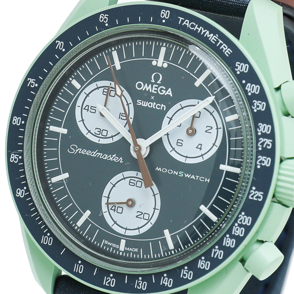 Omega Bicolor X Swatch Speedmaster Moonswatch Mission On Earth 42mm Watch