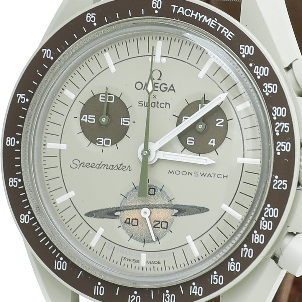 Omega Bicolor Bioceramic Moonswatch Mission To Saturn 41mm Watch