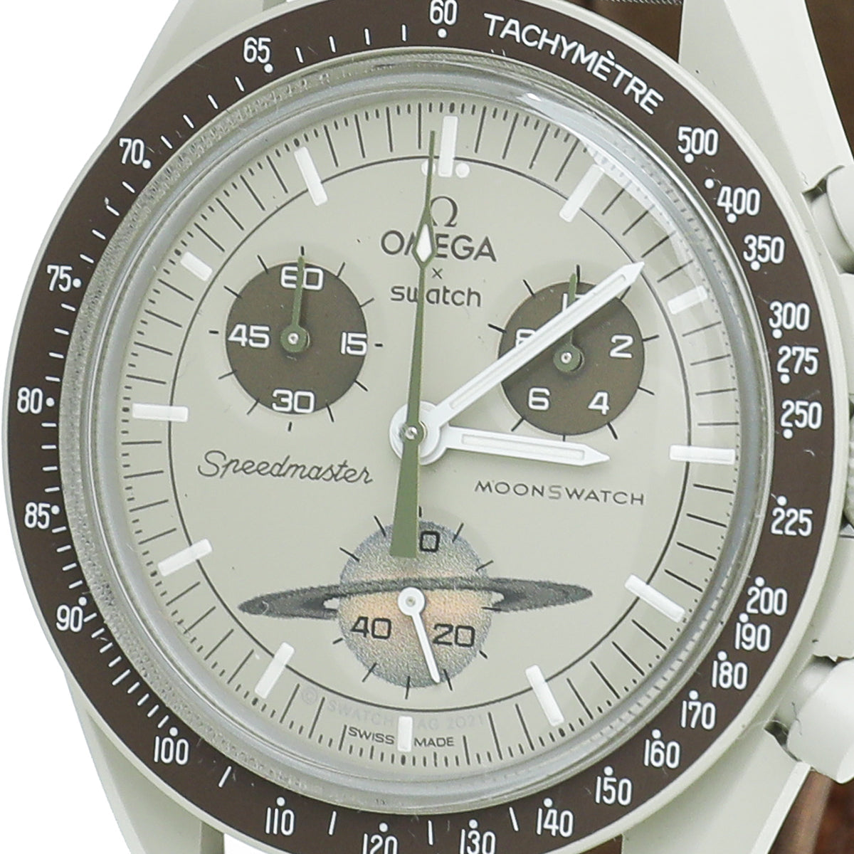 Omega Bicolor Bioceramic Moonswatch Mission To Saturn 41mm Watch