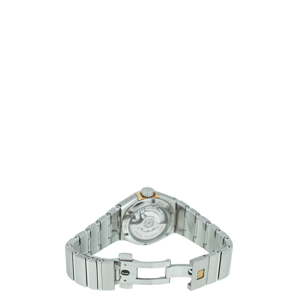 Omega 18K Yellow Gold ST.ST MOP Diamond Constellation Co-Axial Chronometer 27mm Automatic Watch