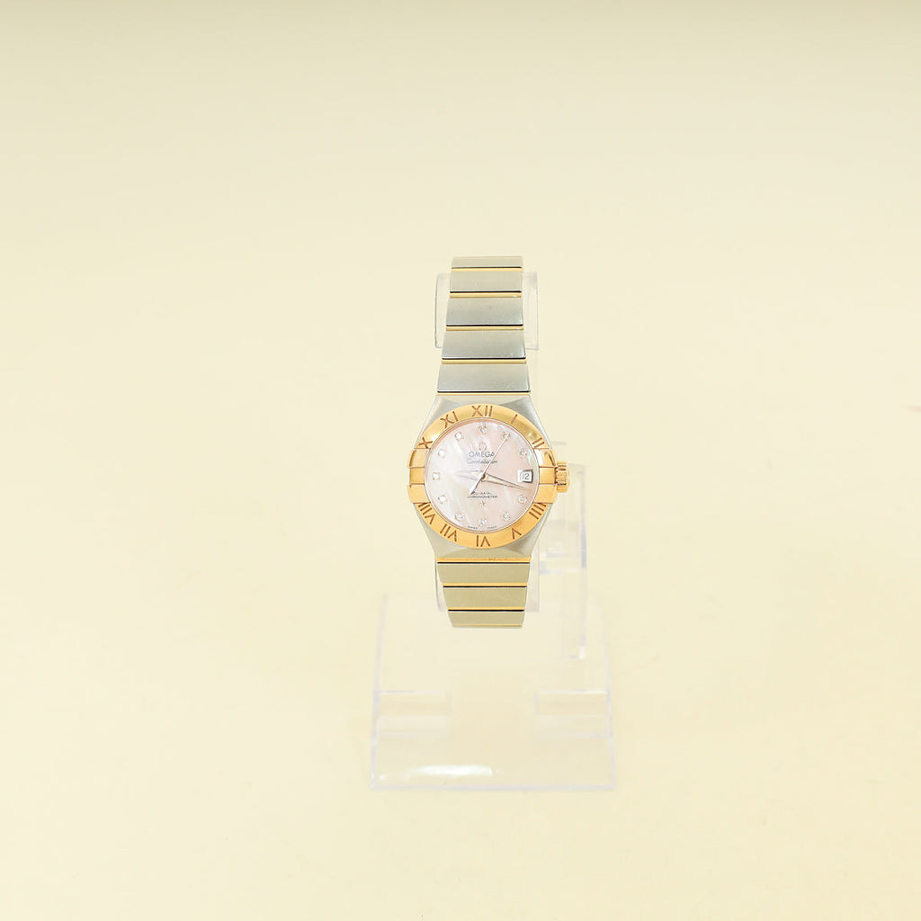 Omega 18K Rose Gold ST,ST Constellation Two Tone Diamond 27mm Automatic Movement Watch