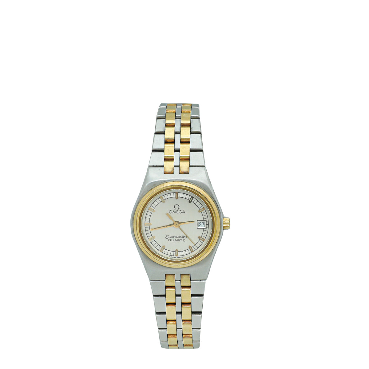 Omega 18K Yellow Gold Steel Vintage Seamaster Watch