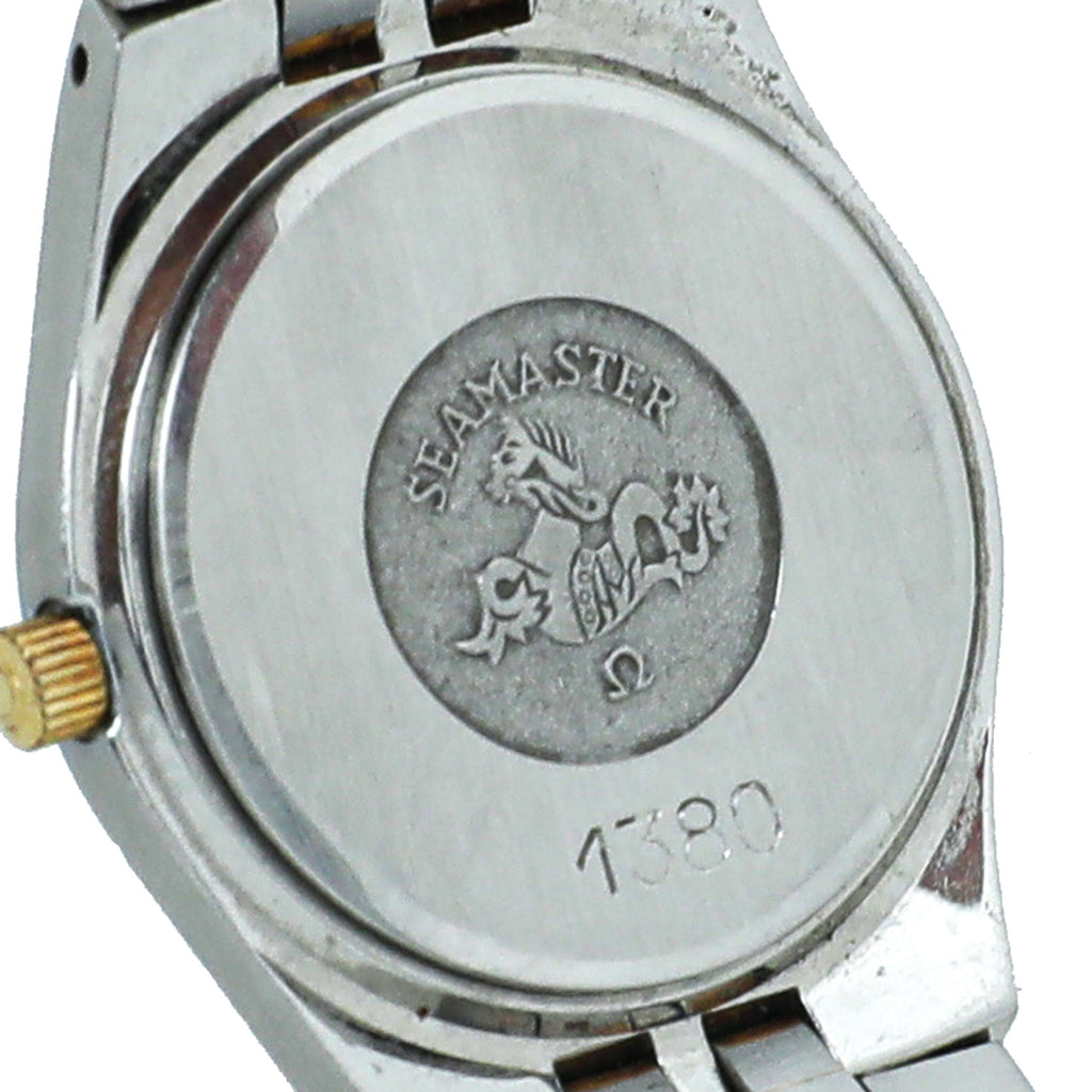 Omega 18K Yellow Gold Steel Vintage Seamaster Watch