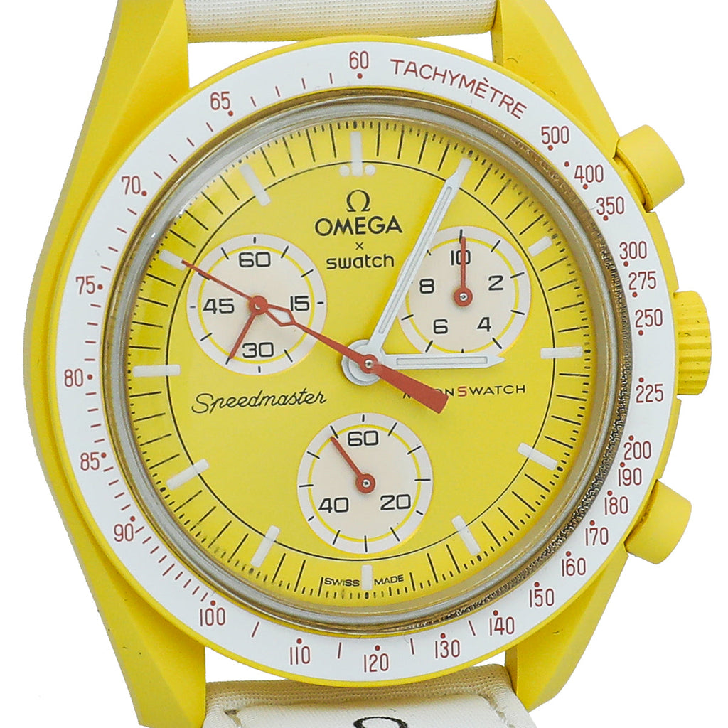 Omega Bicolor X Swatch Speedmaster Moonswatch Mission To The Sun Quartz 41mm Watch
