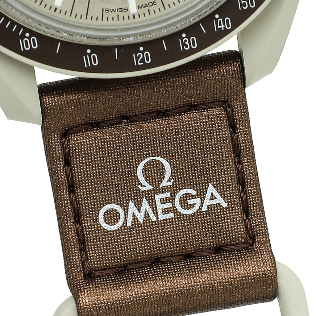 Omega Bicolor X Swatch Speedmaster Moonswatch Mission to Saturn Quartz 41mm Watch