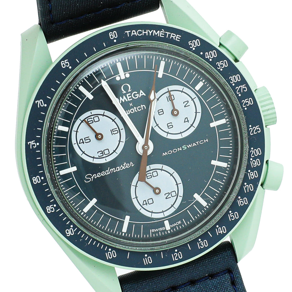 Omega Bicolor X Swatch Speedmaster Moonswatch Mission On Earth Quartz 41mm Watch