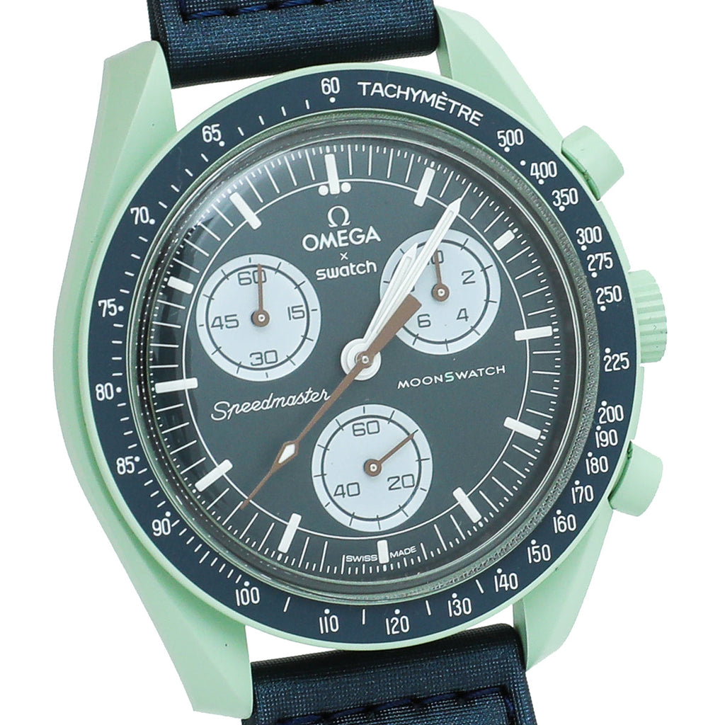 Omega Bicolor X Swatch Speedmaster Moonswatch Mission On Earth Quartz 41mm Watch