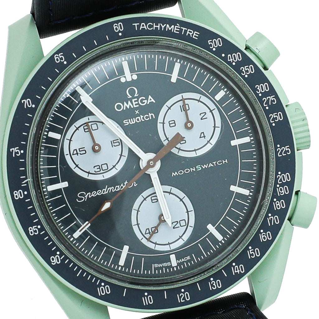 Omega Bicolor X Swatch Speedmaster Moonswatch Mission On Earth Quartz 41mm Watch