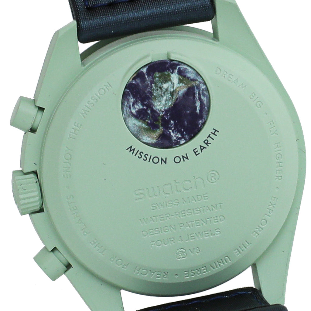 Omega Bicolor X Swatch Speedmaster Moonswatch Mission On Earth Quartz 41mm Watch