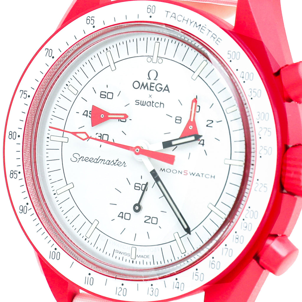 Omega Bicolo Swatch Speedmaster Moonswatch Mission to Mars Quartz Watch