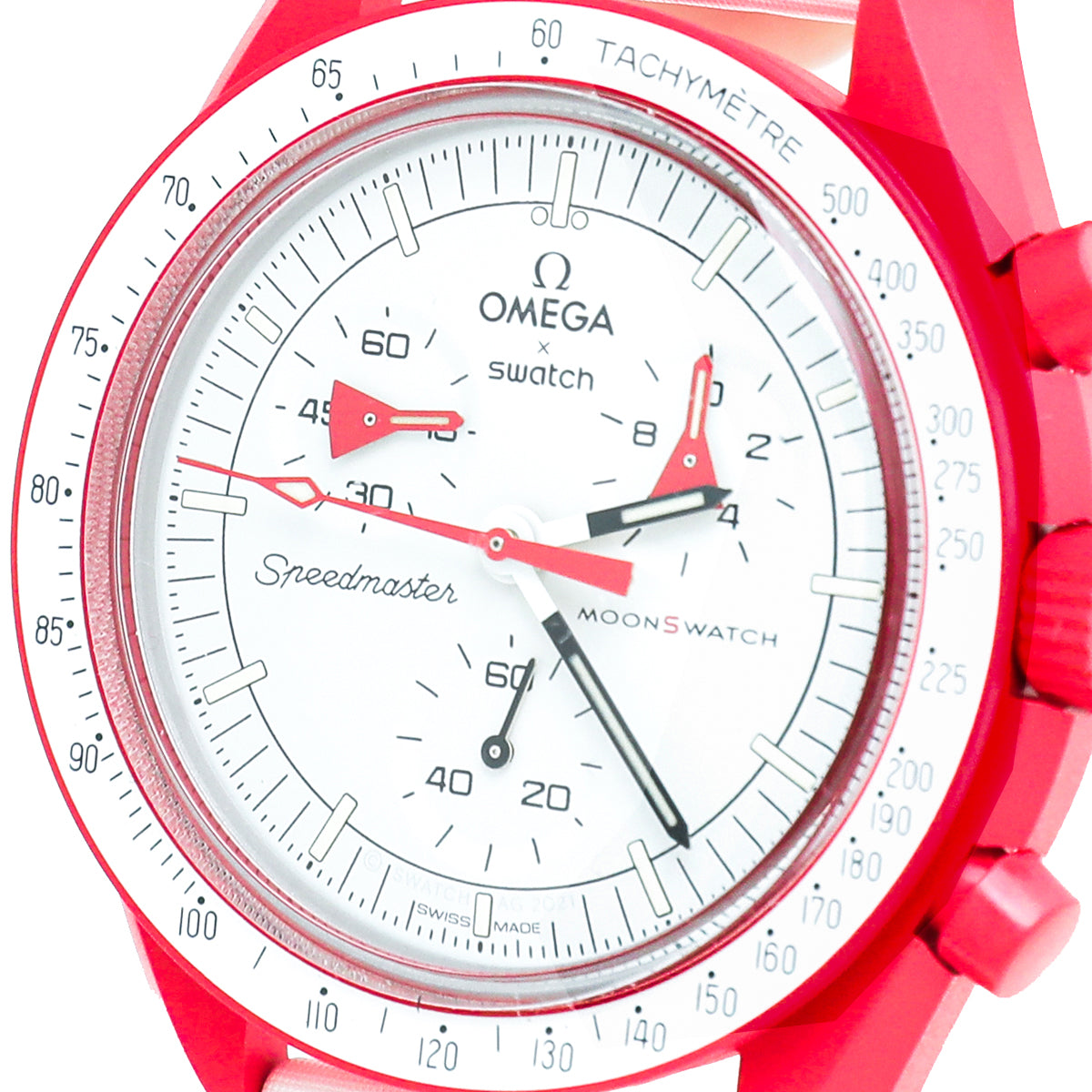 Omega Bicolo Swatch Speedmaster Moonswatch Mission to Mars Quartz Watch