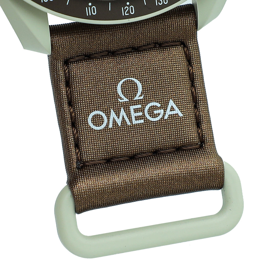 Omega Bicolor Swatch Speedmaster Moonswatch Mission to Saturn Quartz 41mm Watch