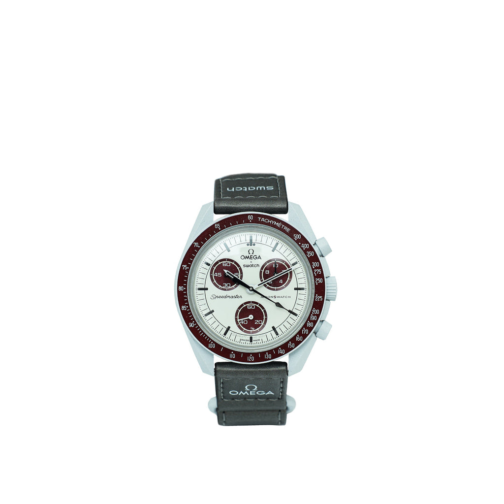 Omega Tricolor Swatch Bioceramic Moonswatch Mission to Pluto Quartz 40mm Watch