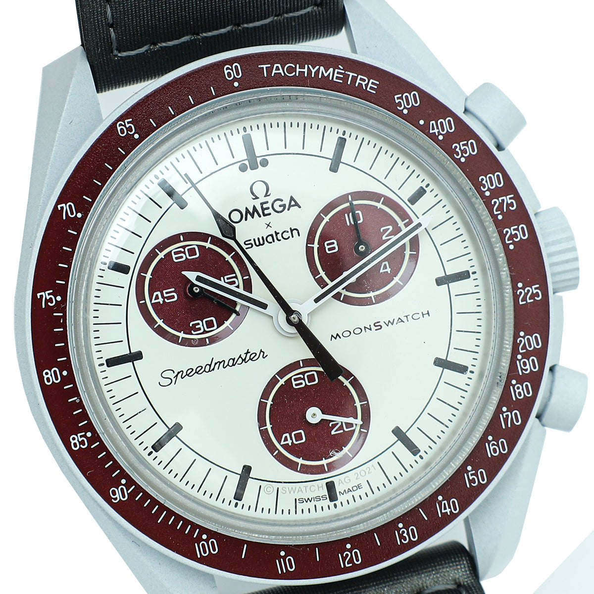 Omega Tricolor Swatch Bioceramic Moonswatch Mission to Pluto Quartz 40mm Watch