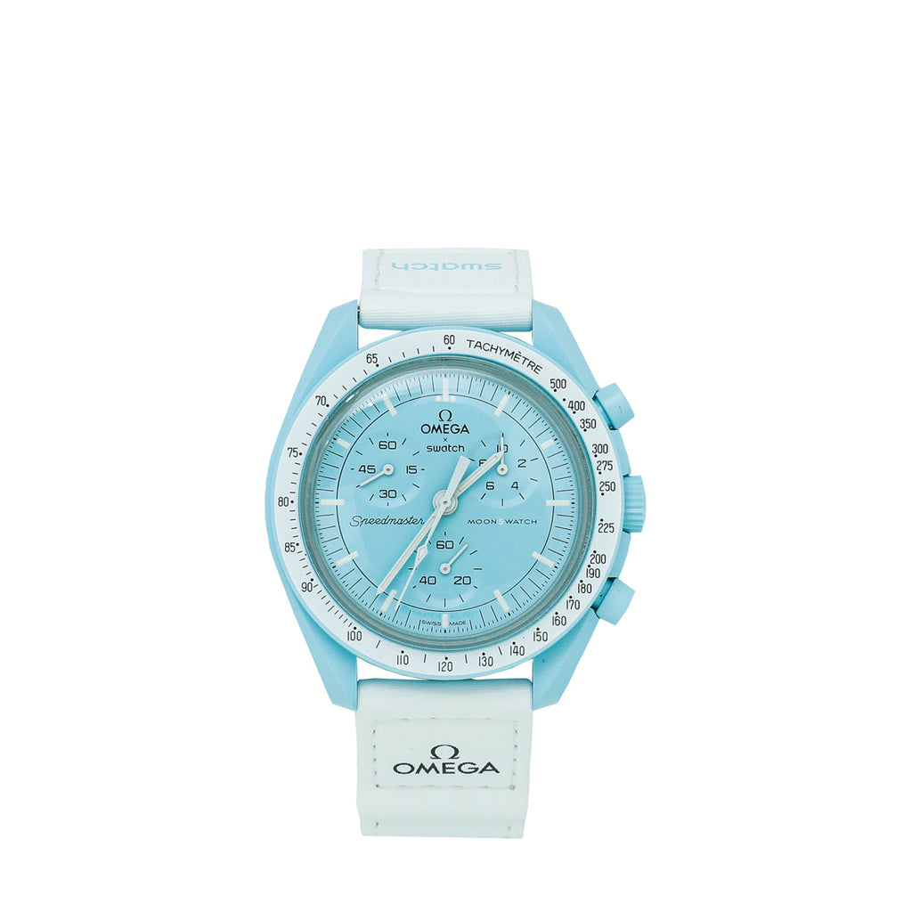 Omega Bicolor X Swatch Speedmaster Moonswatch Mission to Uranus 41mm Watch