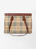 Burberry Check Tote Haymarket Check Canvas