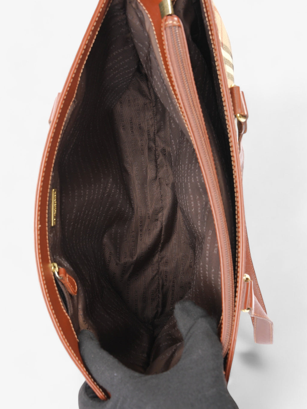 Burberry Check Tote Haymarket Check Canvas
