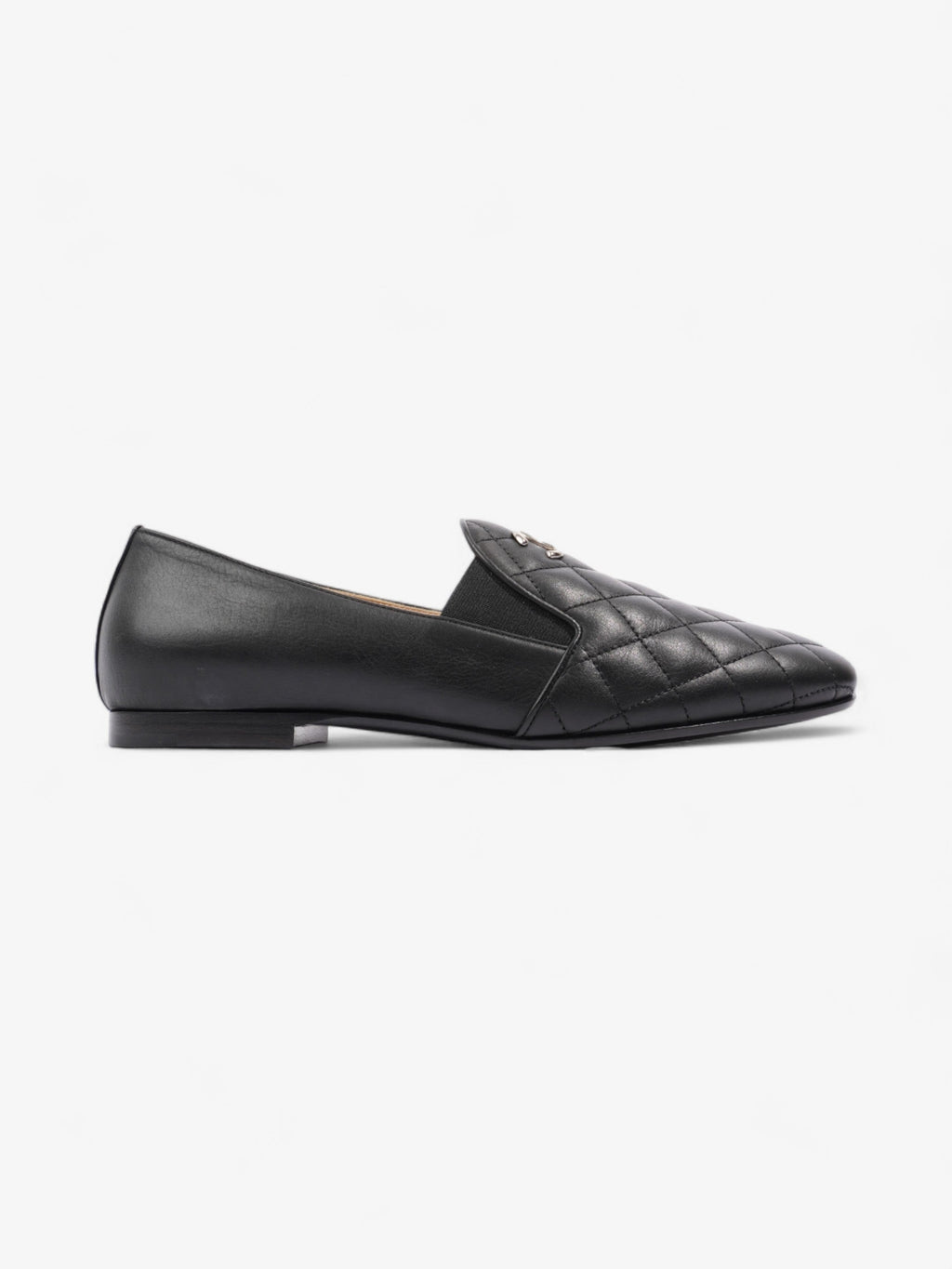 Chanel Mocassins Loafer Black Leather EU 38 UK 5