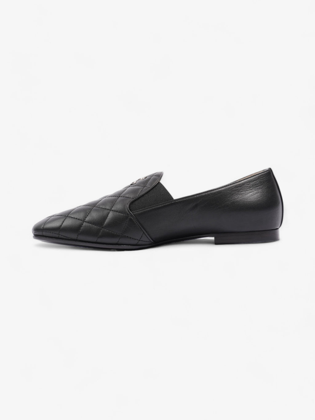 Chanel Mocassins Loafer Black Leather EU 38 UK 5