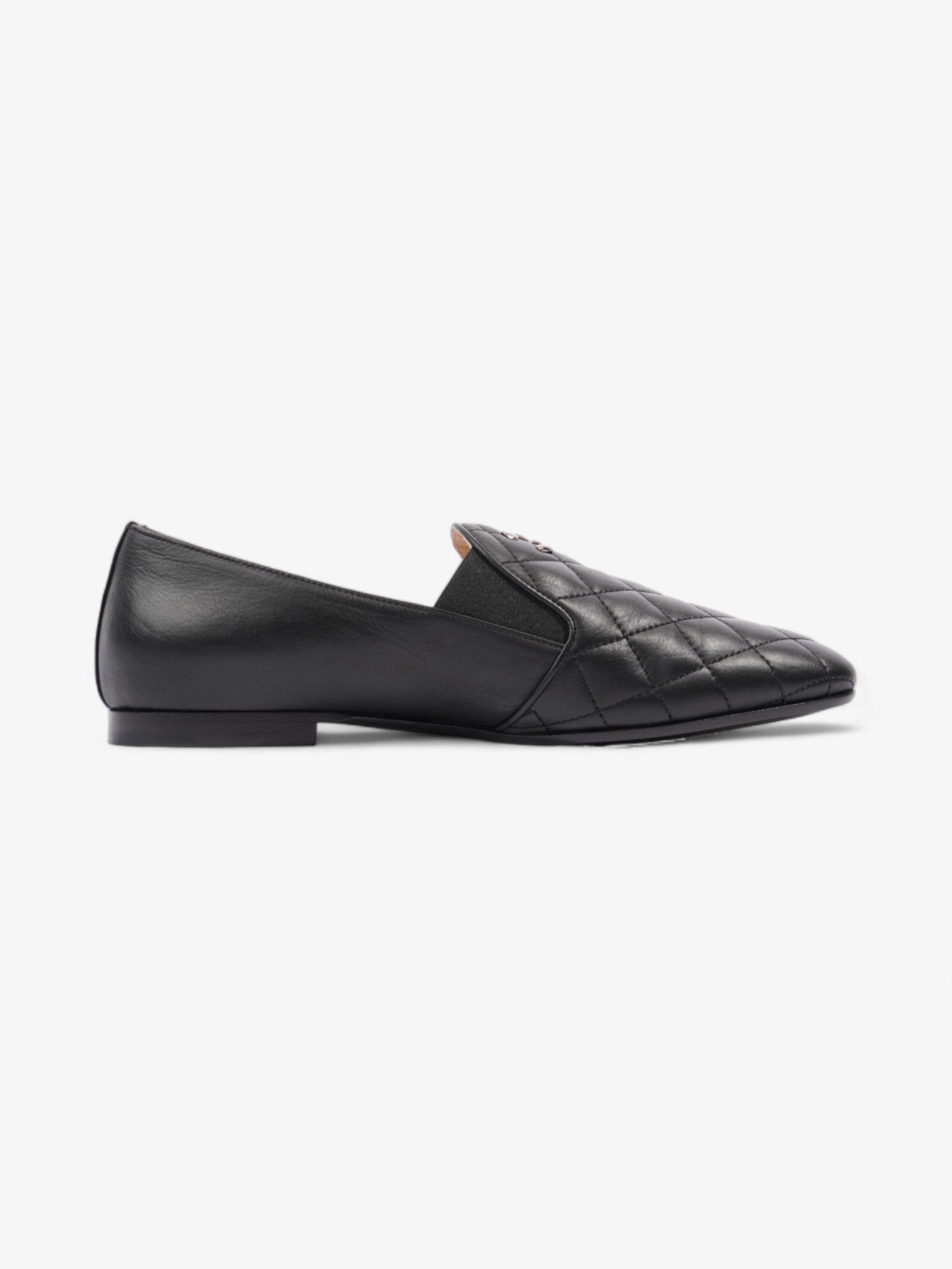 Chanel Mocassins Loafer Black Leather EU 38 UK 5