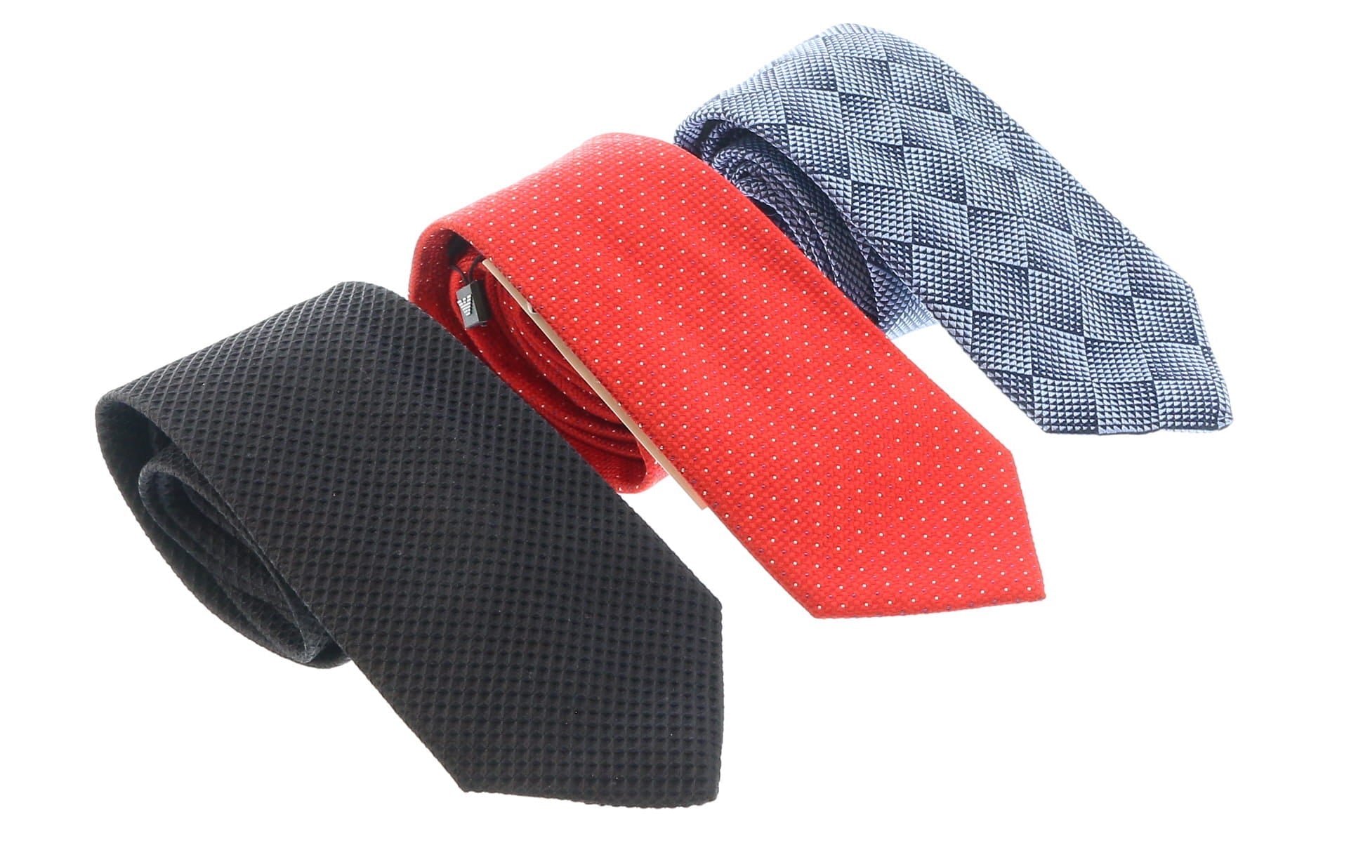 Emporio Armani Multicolor Assorted 100% Silk Tie Collection-Set of 3