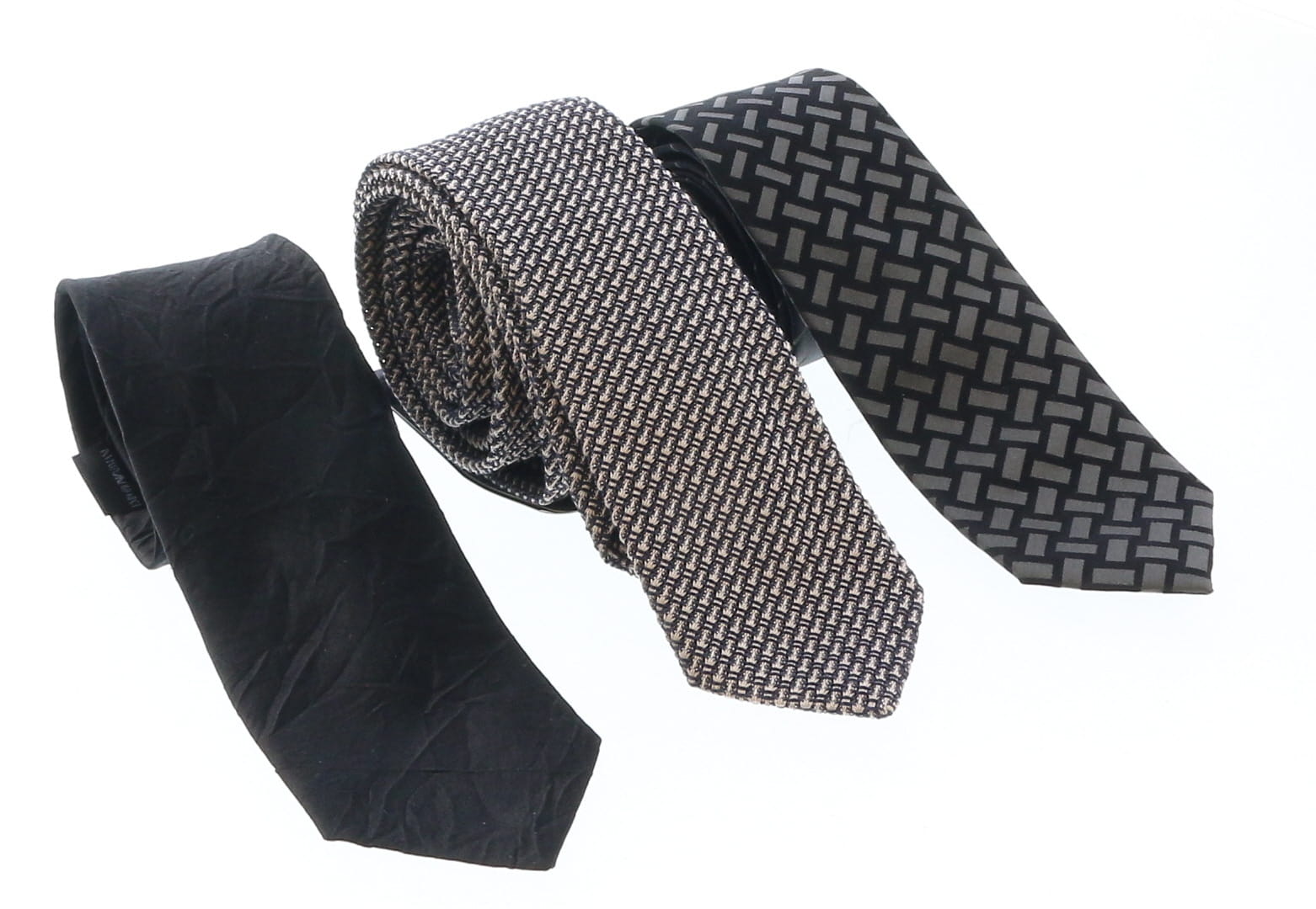 Emporio Armani Multicolor Assorted Silk Blend Tie Collection-Set of 3