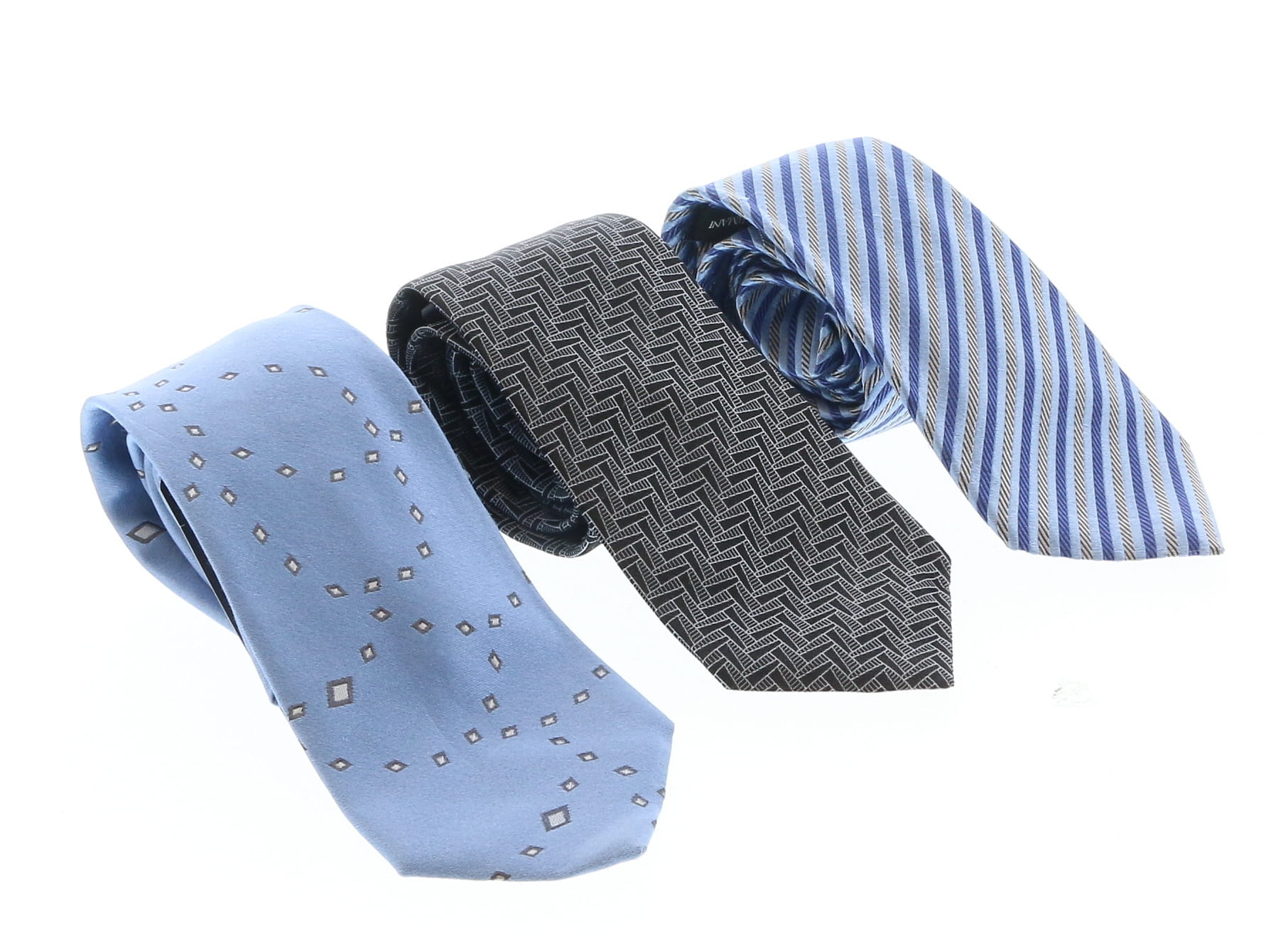 Emporio Armani Multicolor Assorted 100% Silk Tie Collection-Set of 3