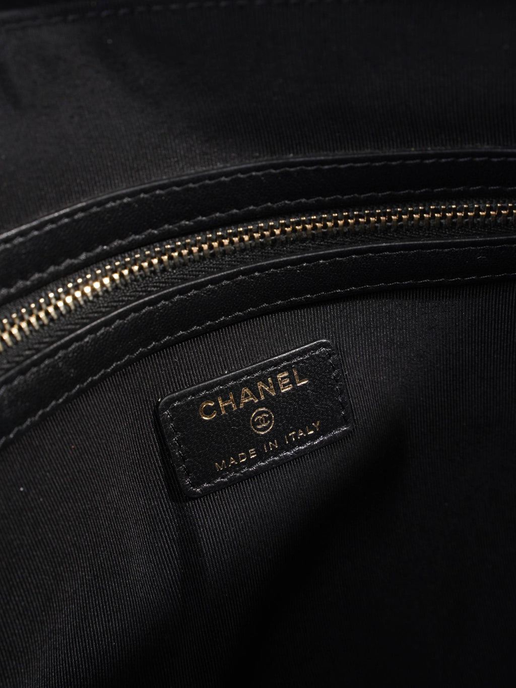 Chanel Medium Boy Pouch Black Lambskin Leather