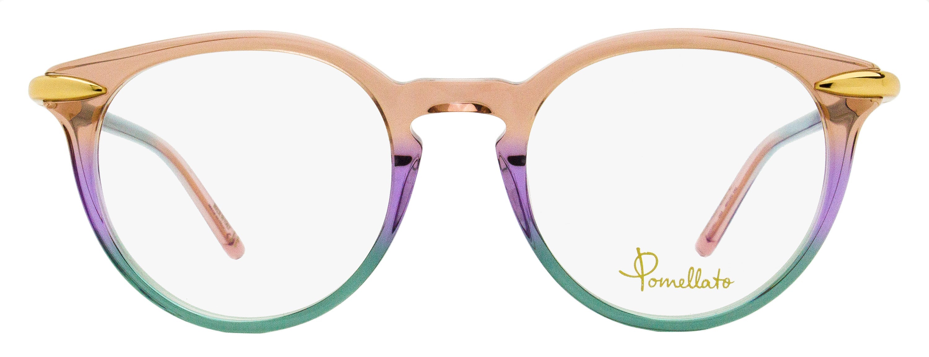 Pomellato Pantos Eyeglasses PM0038O 003 Pink/Violet/Aqua 48mm