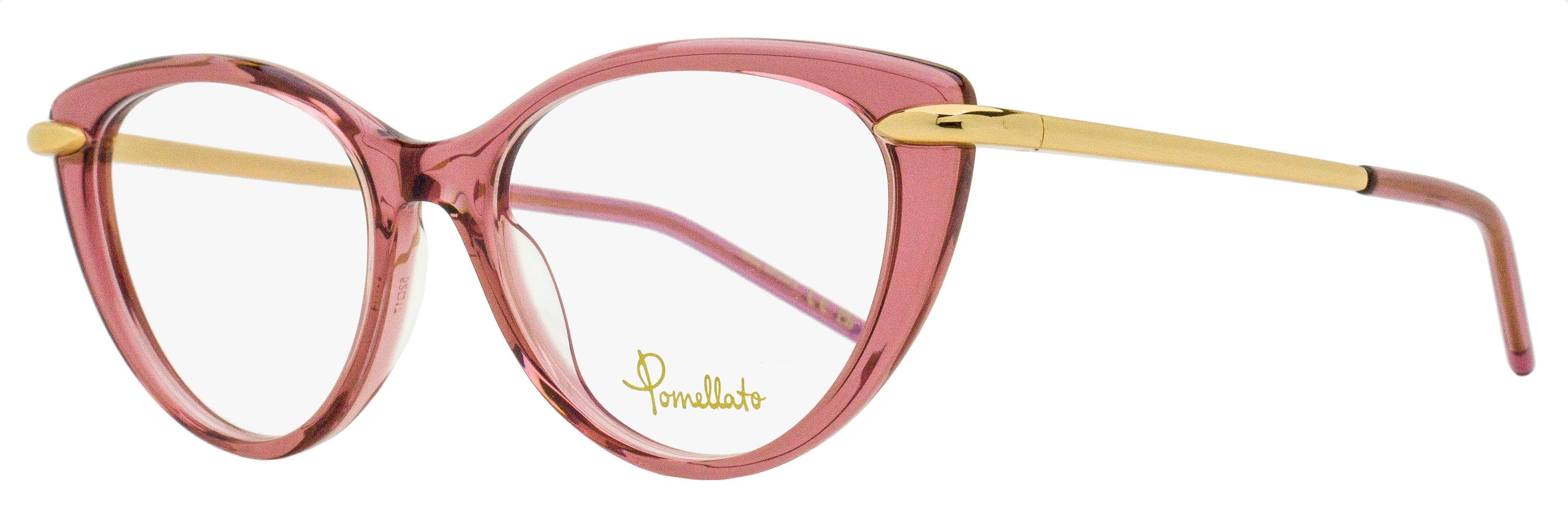Pomellato Cat Eye Eyeglasses PM0074O 003 Rose/Gold 52mm Rose Gold