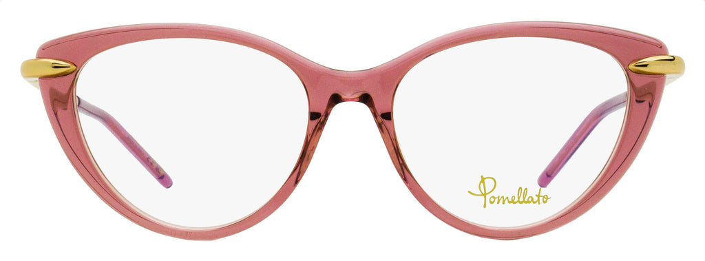 Pomellato Cat Eye Eyeglasses PM0074O 003 Rose/Gold 52mm