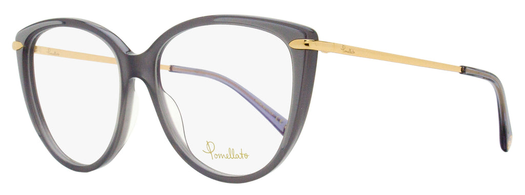 Pomellato Tea Cup Eyeglasses PM0089O 001 Gray/Gold 54mm Gray Gold