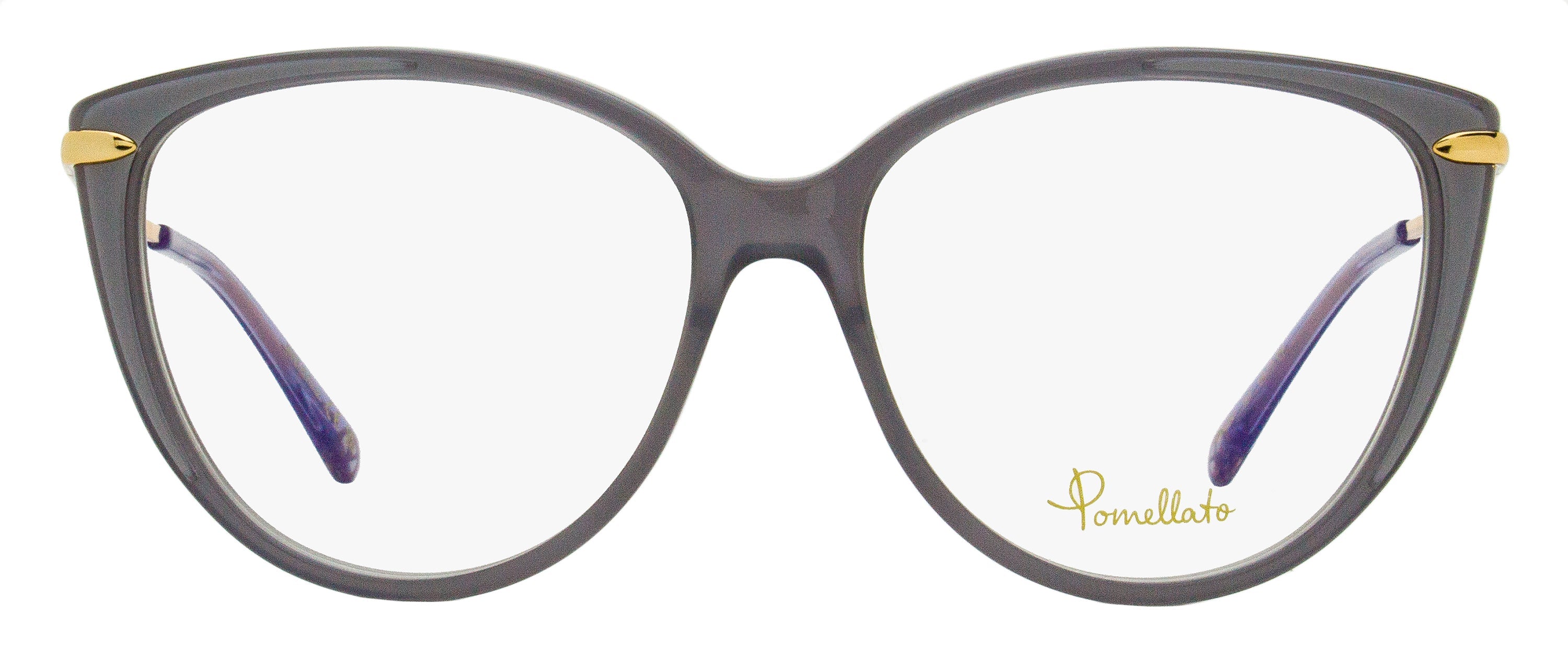 Pomellato Tea Cup Eyeglasses PM0089O 001 Gray/Gold 54mm