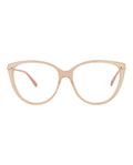 Pomellato Womens Cat Eye Nude Gold Transparent Fashion Designer Eyewear Nude Gold Transparent