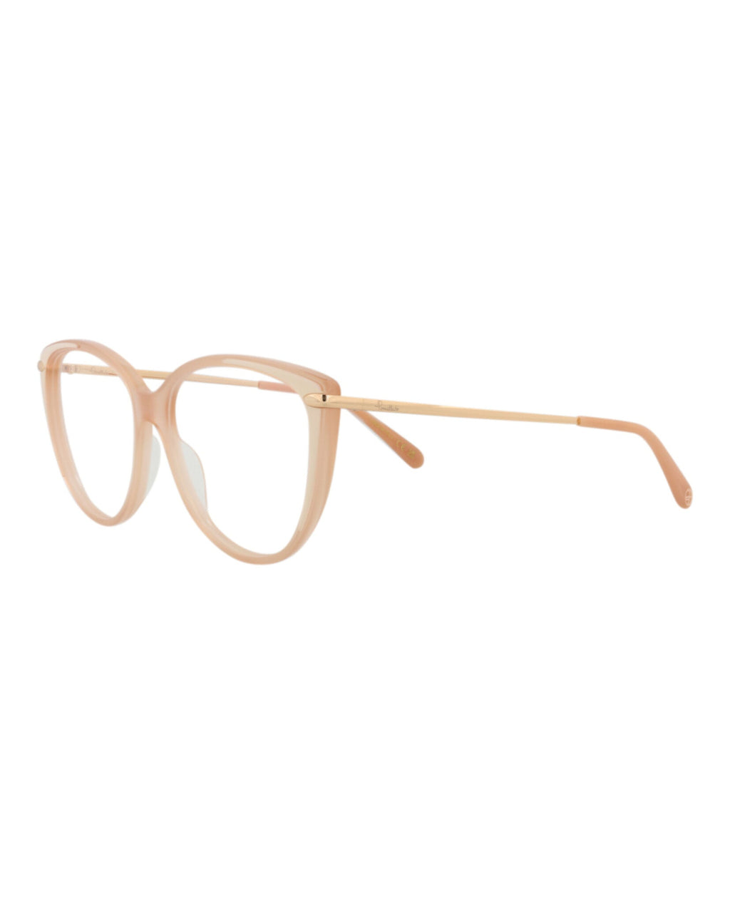Pomellato Womens Cat Eye Nude Gold Transparent Fashion Designer Eyewear